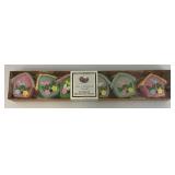 Misc. Vintage Fabric Ornaments In Original Boxes (NEW OLD STOCK)