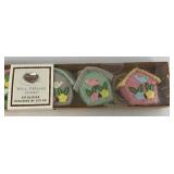 Misc. Vintage Fabric Ornaments In Original Boxes (NEW OLD STOCK)