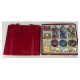 Misc. Vintage Fabric Womens Wear Ornaments In Original Boxes (NEW OLD STOCK)