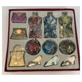 Misc. Vintage Fabric Womens Wear Ornaments In Original Boxes (NEW OLD STOCK)