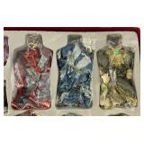 Misc. Vintage Fabric Womens Wear Ornaments In Original Boxes (NEW OLD STOCK)