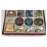 Misc. Vintage Fabric Womens Wear Ornaments In Original Boxes (NEW OLD STOCK)