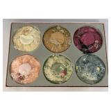 Misc. Vintage Fabric Hat Ornaments In Original Boxes (NEW OLD STOCK)