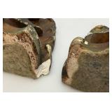 Antique Chalkware Book Ends 8" (Chipped Paint And Chips Present)