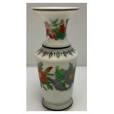 Two Antique Victorian Hand Painted Vases (One Has Small Chip On Edge Barely Noticeable)