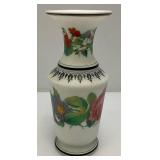 Two Antique Victorian Hand Painted Vases (One Has Small Chip On Edge Barely Noticeable)