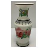 Two Antique Victorian Hand Painted Vases (One Has Small Chip On Edge Barely Noticeable)