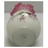 Two Antique Victorian Hand Painted Vases (One Has Small Chip On Edge Barely Noticeable)