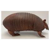 Vintage Armadillo Handbag (As Seen) One Foot Repaired And Hole Present & Zipper Stuck