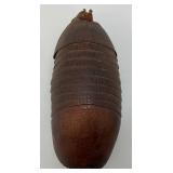 Vintage Armadillo Handbag (As Seen) One Foot Repaired And Hole Present & Zipper Stuck