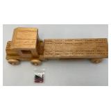 Two Handmade Wooden Truck Cribbage Boards