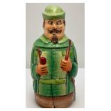 Vintage Green Soldier/Hunter Beer Stein Vintage Made In Western Germany 8 3/4" Tall .5L Eckhardt & Engler