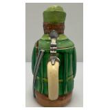 Vintage Green Soldier/Hunter Beer Stein Vintage Made In Western Germany 8 3/4" Tall .5L Eckhardt & Engler