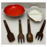 Misc. Vintage Cookware Including Pyrex Dish And More