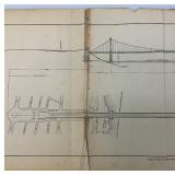 Vintage Hudson River Bridge New York Plans
