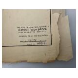 Vintage Hudson River Bridge New York Plans