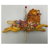 RARE Vintage ENESCO Midway Majesty "King Of Beasts" Lion, Light Up Carousel Music Box (NEW IN BOX)