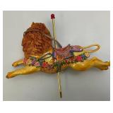 RARE Vintage ENESCO Midway Majesty "King Of Beasts" Lion, Light Up Carousel Music Box (NEW IN BOX)