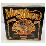 RARE Vintage ENESCO Midway Majesty "King Of Beasts" Lion, Light Up Carousel Music Box (NEW IN BOX)