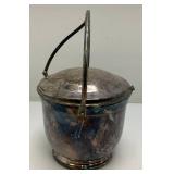 Mid-Century POOLE Brand Silverplated Ice Bucket 9" x 11 1/2"