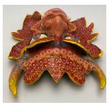 Very Old Oriental Paper Mache Mask (Some Broken Pieces)