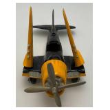 Vintage Hubley Kiddie Toy Airplane With Foilding Wings 10" x 11 1/2" (Very Nice Condition)