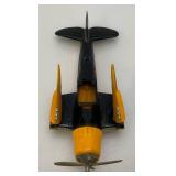 Vintage Hubley Kiddie Toy Airplane With Foilding Wings 10" x 11 1/2" (Very Nice Condition)