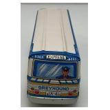 Vintage tin Litho Toy Vehicles Including Greyhound Bus, Lipor Safty Patrol And More