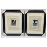 LA Collection Cambria Series 11" x 14" Black Picture Frames Matted To 8" x 10" (Factory Sealed)