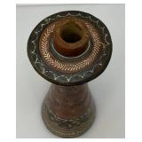 Group Of RARE Vintage Hecho Mexico Pottery Candle Holders 12"
