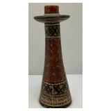 Group Of RARE Vintage Hecho Mexico Pottery Candle Holders 12"