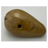 Hand Painted Tonala Pottery Mexican Folk Art Duck  Marked Mexico On Bottom 2 1/4" x 2 1/2" x 4"