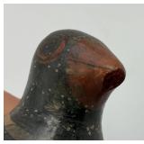 Hand Painted Tonala Pottery Mexican Folk Art Duck  Marked Mexico On Bottom 2 1/4" x 2 1/2" x 4 41/2" (Small Chip On Bottom Of Bill)