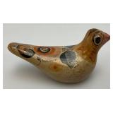 Hand Painted Tonala Pottery Mexican Folk Art Duck 2 1/4" x 2 1/4" x 4 3/4"