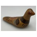 Hand Painted Tonala Pottery Mexican Folk Art Duck 2" x 2 1/2" x 5 3/4"