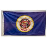 Two 3" x 5" Nylon Flags 1= Minnesota Flag (Faded) 1= Weed Flag (Has Hole) Pink Flamingo