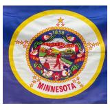 Two 3" x 5" Nylon Flags 1= Minnesota Flag (Faded) 1= Weed Flag (Has Hole) Pink Flamingo