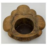 Misc. Vintage Oriental Collectibles Including Laquered Egg Trinket Dish, Wooden Buddha And More