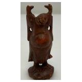 Misc. Vintage Oriental Collectibles Including Laquered Egg Trinket Dish, Wooden Buddha And More