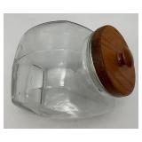 Misc. Vintage Wooden Items including Glass Candy/Cookie Jar And More