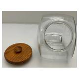 Misc. Vintage Wooden Items including Glass Candy/Cookie Jar And More