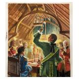 James Otis Burnley 8" x 10" Original Illustration Of Pirates On Illustration Board Overall 10" x 12"