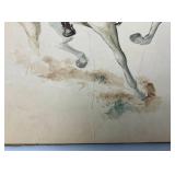 James Otis Burnley Original Illustration Of (Cowboy Riding Horse) On Illustration Board Overall 11 1/2" x 14 1/2"