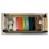 GOSSIP Brand Womens Watch With Changeable Bands In Original Box (NEW OLD STOCK)