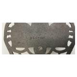 Vintage Wilton Polychrome Cast Iron Wall Mount Kitchen Double Match Holder 4" x 6"