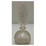 Vintage Fenton Hobnail Perfume Bottle With Stopper 7"