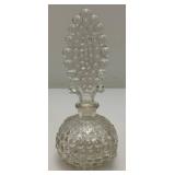 Vintage Fenton Hobnail Perfume Bottle With Stopper 7"