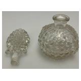 Vintage Fenton Hobnail Perfume Bottle With Stopper 7"