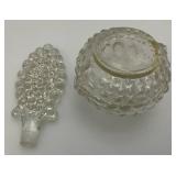 Vintage Fenton Hobnail Perfume Bottle With Stopper 7"