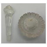 Vintage Cut Crystal Perfume Bottle Fat Bottom Made In USA 1930